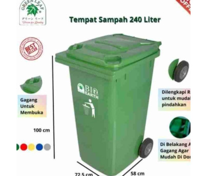 Tempat Sampah 240L Greenleaf 2024 Tempat Sampah Jumbo - 3