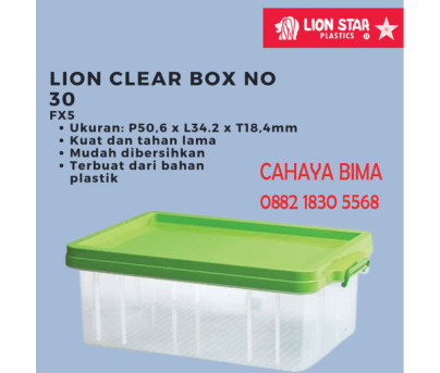 kotak box lionstar Fx5 clear box 30 liter kotak Serbaguna - 1