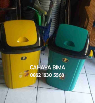 Tempat Sampah Warna 40 Liter Merk Semar Tutup Buka - 6