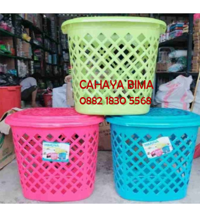 Keranjang Baju Kotor Loundry Marina Keranjang Serbaguna Pakai Tutup - 6