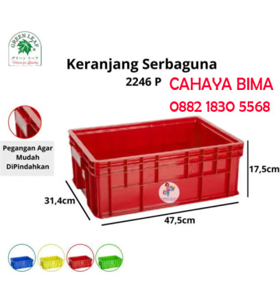 keranjang Industri Greenleaf 2246 Container Padat Anti Bocor - 3