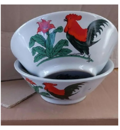 Harga 6pcs mangkuk Keramik cap Ayam Mangkuk Bubur Ayam Mankok Baso - 6