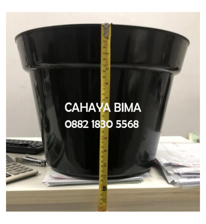 Pot Bunga Besar Pot Hitam 50 Cm Polos Plastik - 6