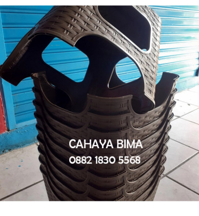 Kursi Bangku Pendek Segi Jongkok Tanggung Motif Rotan - 6