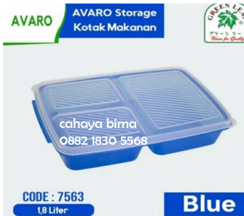 Kotak Makan Avaro 1800 mil BPA Free Merek Greenleaf 7563 - 3
