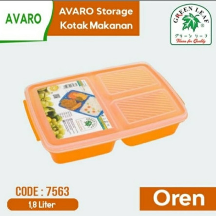 Kotak Makan Avaro 1800 mil BPA Free Merek Greenleaf 7563 - 3