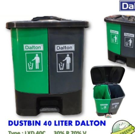 TEMPAT TONG SAMPAH 40 LITER DUSTBIN DALTON LXD 40C - 8