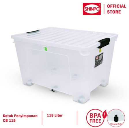 SHINPO Titan Kontainer Plastik 115 Liter Dengan Roda SIP-103-CB115 - 2