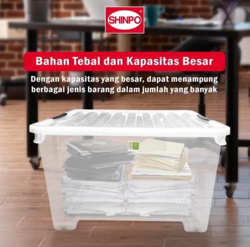 Box SHINPO Gaia Kontainer Plastik 80 Liter Kotak Penyimpanan Serbaguna  - 2