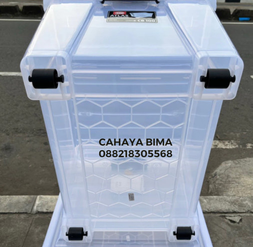 Shinpo ATLAS CB100 Solusi Penyimpanan Transparan 100L dengan Roda - 2