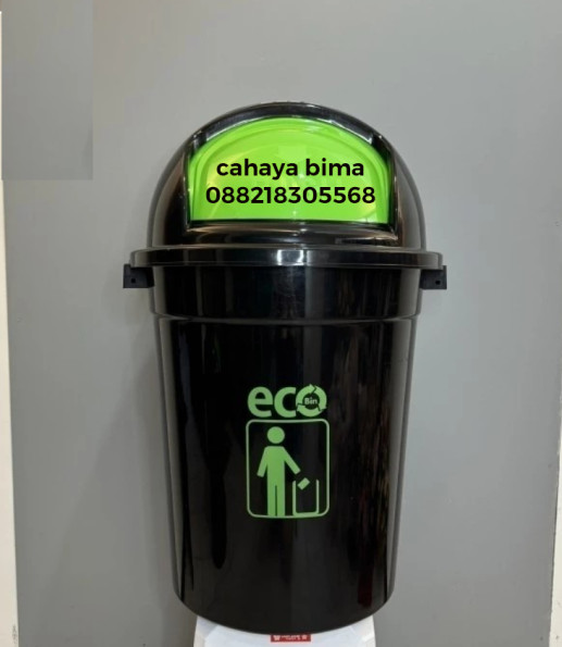 Tempat Sampah Bulat ECO BIO EARTH 80 LITER ATARI 9874 HITAM - 3