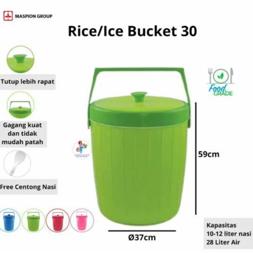 Termos Nasi Rice Bucket USA Maspion 30 Liter - 6