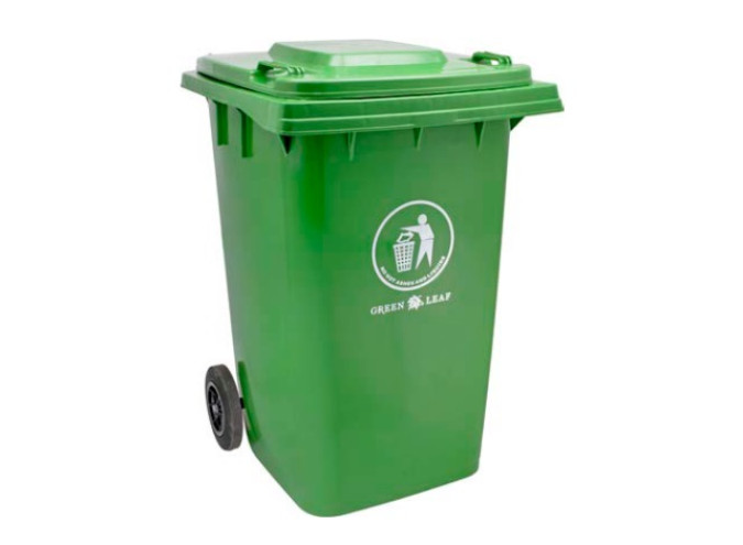 Tempat Sampah Jumbo Green leaf 2360 Tempat sampah pakai roda - 3