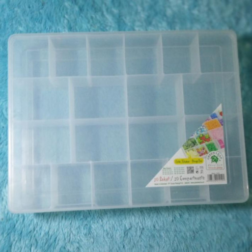 Kotak Perkakas 20 Sekat Box Penyimpanan Aksesoris Green Leaf 1419 - 3