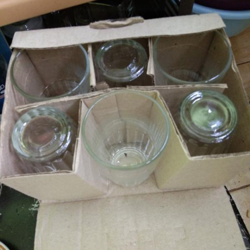 Gelas Kopi Polos Kaca Bening – 6 pcs Set Gelas Minum Serbaguna - 6