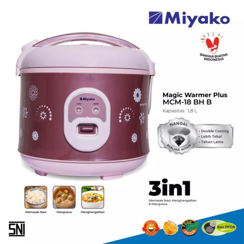 Magic Com Miyako MCM 18BH – Rice Cooker 1.8 Liter Penanak Penghangat Nasi - 6