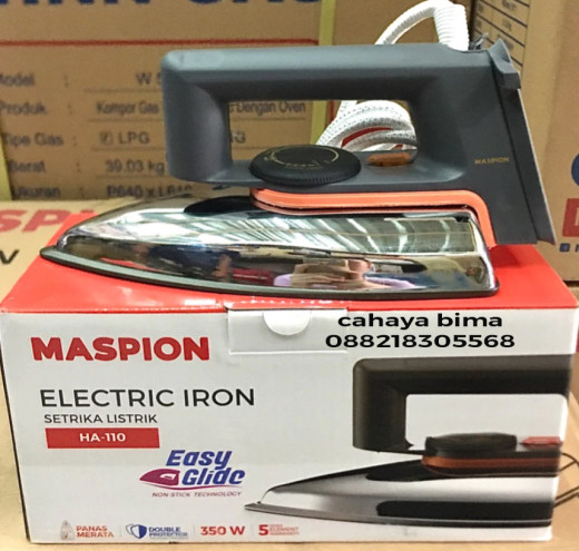 Setrika Listrik Maspion HA-110 Strika Awet dan Anti Lengket - 6