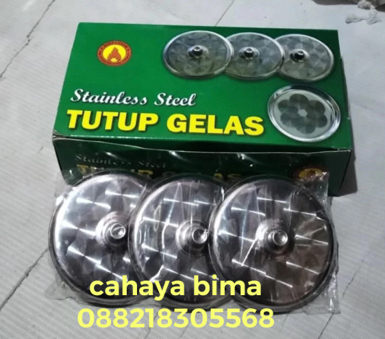 Tutup Gelas Stainless Steel Paket 12 PCS Food Grade dan Tahan Lama - 6