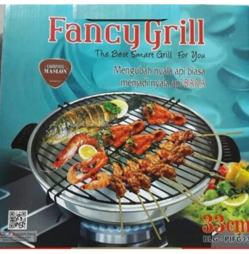 MASPION Fancy Grill 33 cm Alat Panggang Serbaguna untuk BBQ dan Dapur Rumah - 6