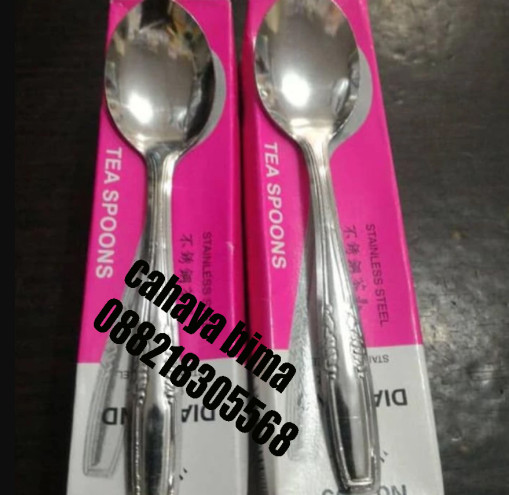 Sendok Teh Stainless Steel Diamond 12 Pcs Sendok Kecil Elegan - 6