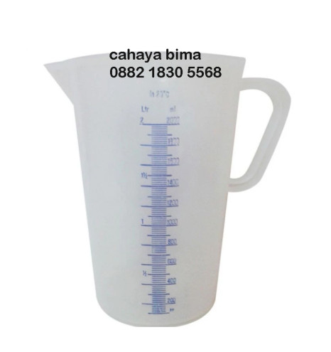 Gelas Ukur Plastik 2000ml Green Leaf - Measuring Cup Akurat - 3