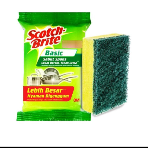 Sabut Spons Cuci Piring Scotch Brite Anti Gores  - 1
