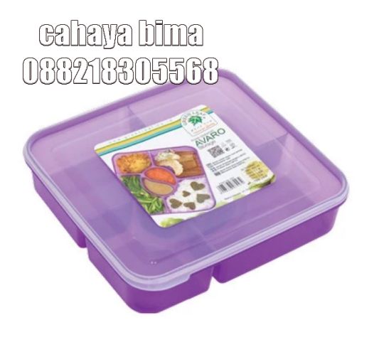 Kotak Makan Avaro 7557 6 Sekat Lunch Box Misting Sekat Banyak - 3