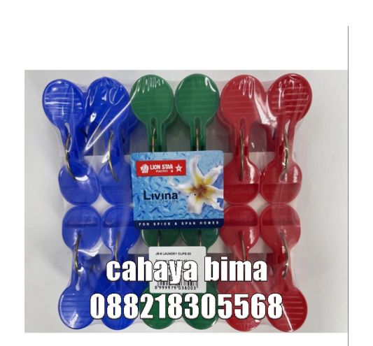 Penjepit Jemuran Laundry Clips Lion Star JB-6 - Jepitan Baju Besar - 1