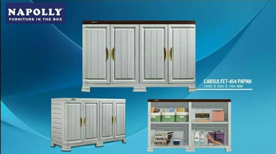 Napolly Cabsulfet 454 P Buffet TV Minimalis 4 Pintu - 9