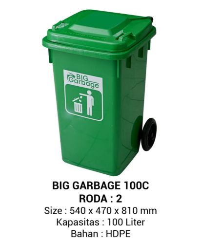 Tempat Sampah 100 Liter Big garbage Napolly LXD 100C Pakai Roda - 9