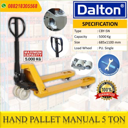 Hand Pallet Dalton Kapasitas 5 Ton Heavy Duty Garansi Resmi Kuat